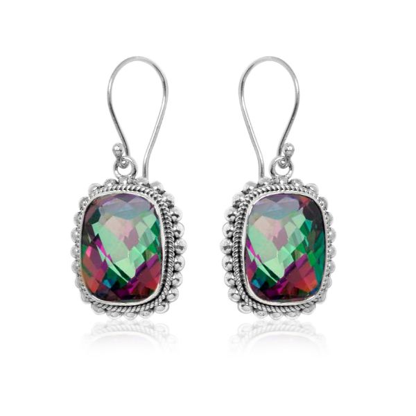 AE-6062-MT Sterling Silver Earring With Mystic Quartz Jewelry Bali Designs Inc 