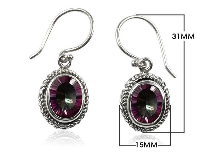 AE-6090-MT Sterling Silver Earring With Mystic Quartz Jewelry Bali Designs Inc 