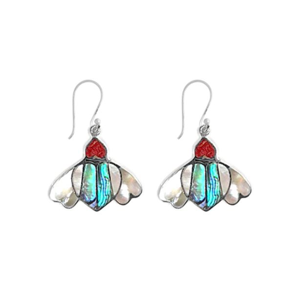 AE-6173-SH Sterling Silver Earring With Shell Jewelry Bali Designs Inc 