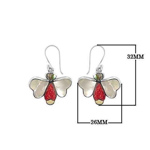 AE-6174-SH Sterling Silver Earring With Shell Jewelry Bali Designs Inc 