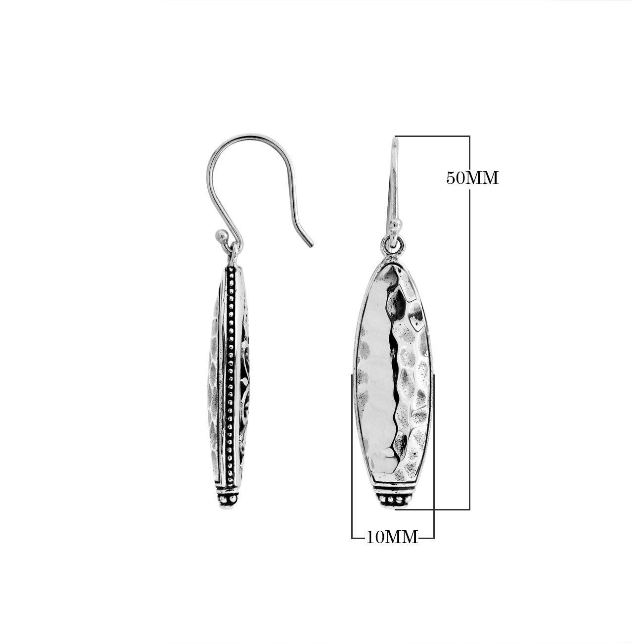 AE-6190-S Sterling Silver Earring With Plain Silver Jewelry Bali Designs Inc 