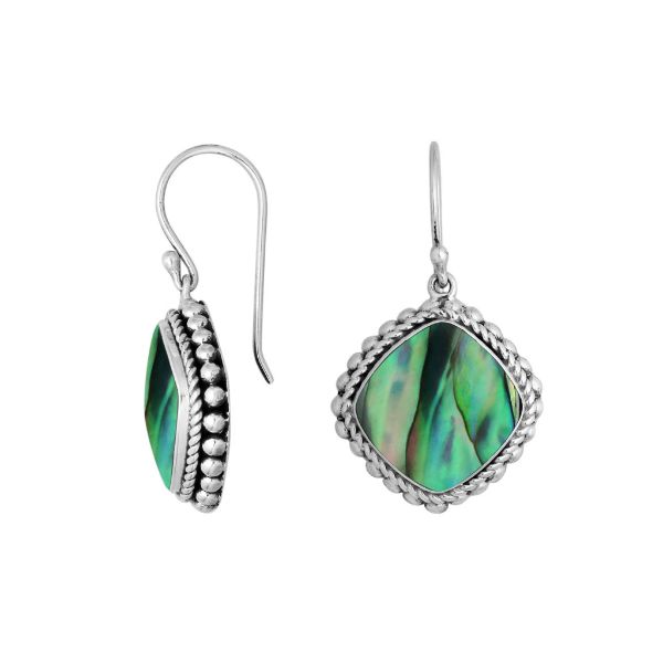 AE-6203-AB Sterling Silver Earring With Abalone Shell Jewelry Bali Designs Inc 