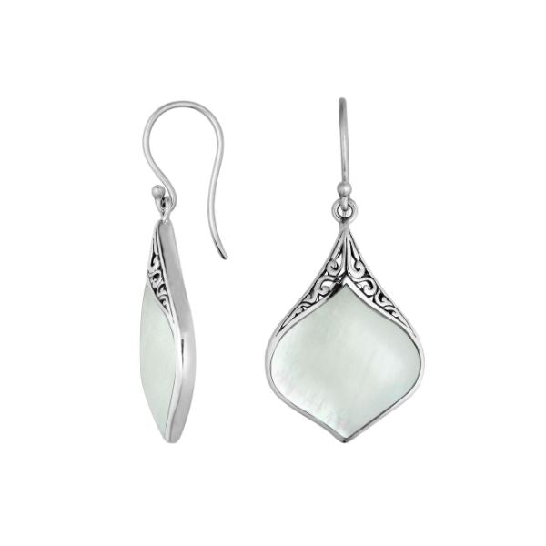AE-6216-MOP Sterling Silver Earring With Mother Of Pearl Jewelry Bali Designs Inc 
