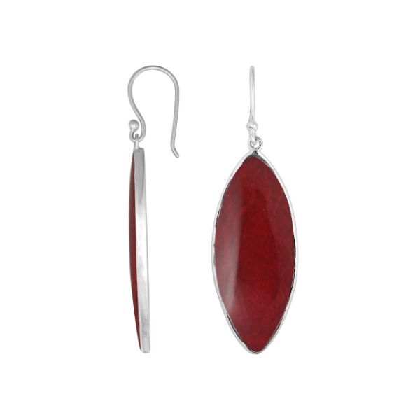 AE-6238-CR Sterling Silver Earring With Coral Jewelry Bali Designs Inc 