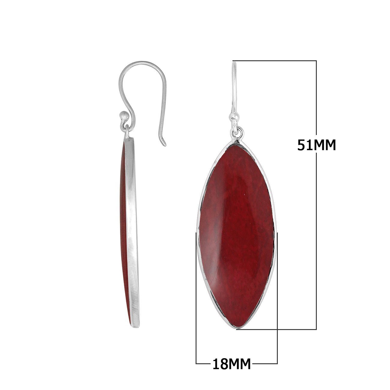 AE-6238-CR Sterling Silver Earring With Coral Jewelry Bali Designs Inc 