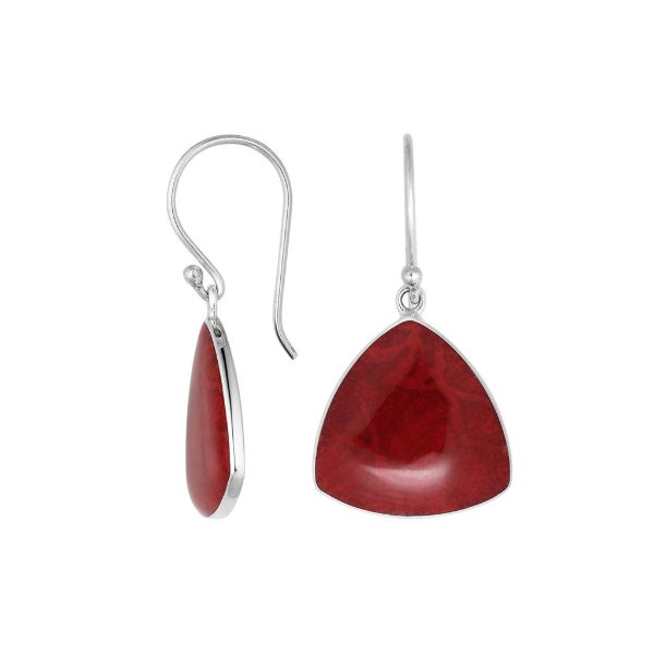 AE-6245-CR Sterling Silver Earring With Coral Jewelry Bali Designs Inc 