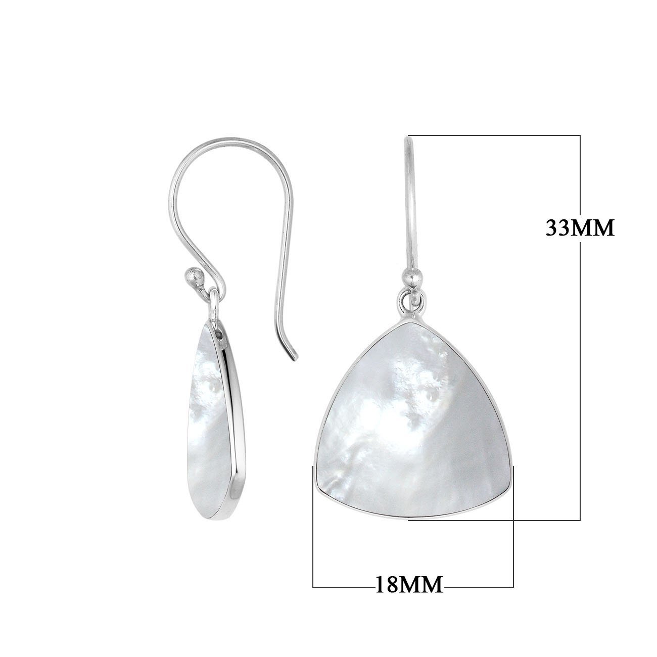 AE-6245-MOP Sterling Silver Earring With Mother Of Pearl Jewelry Bali Designs Inc 