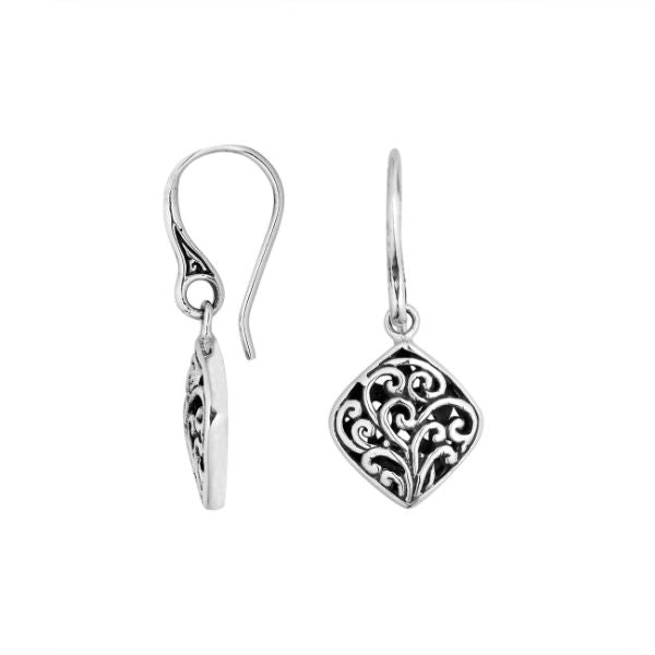 AE-6249-S Sterling Silver Earring With Plain Silver Jewelry Bali Designs Inc 