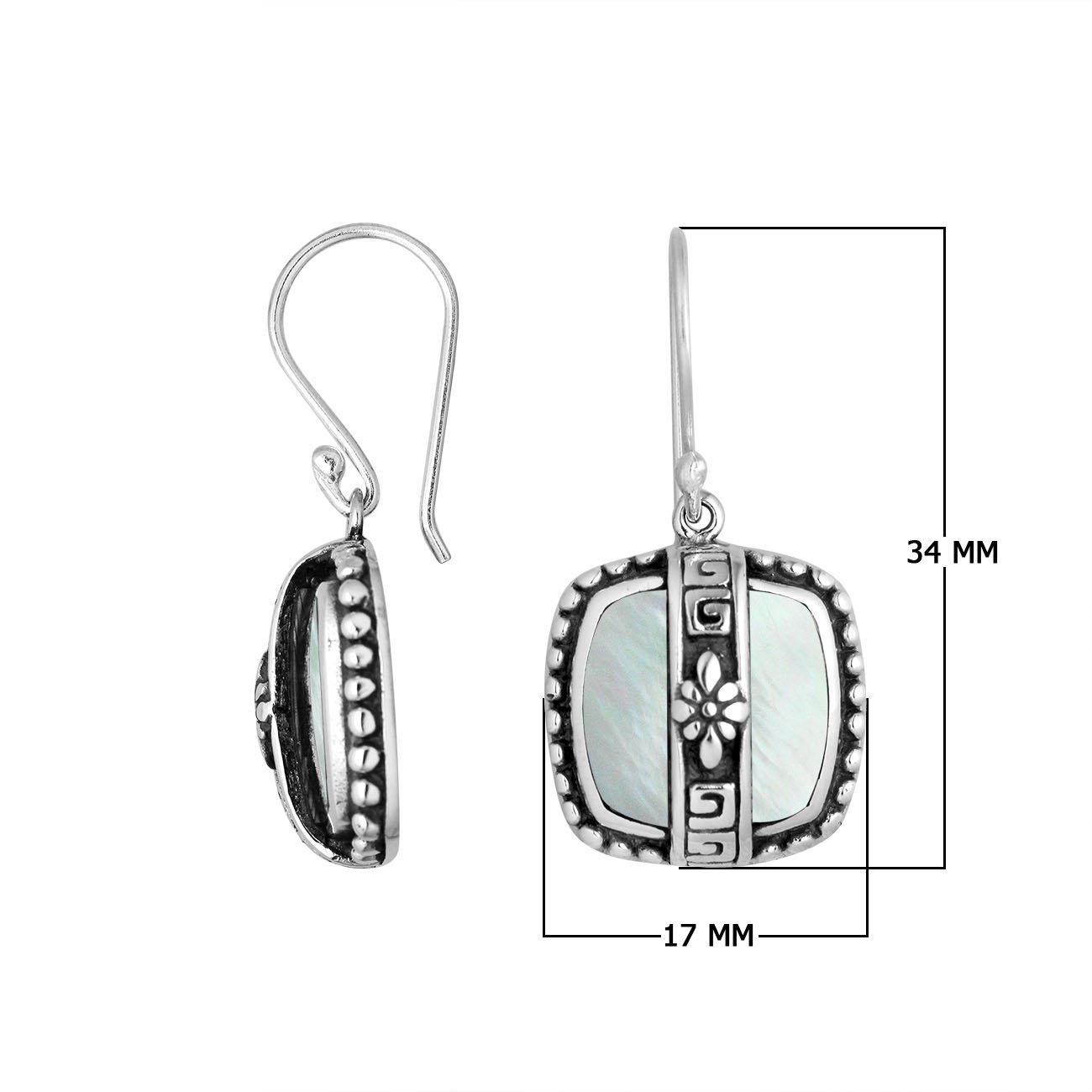 AE-6263-MOP Sterling Silver Earring With Mother Of Pearl Jewelry Bali Designs Inc 