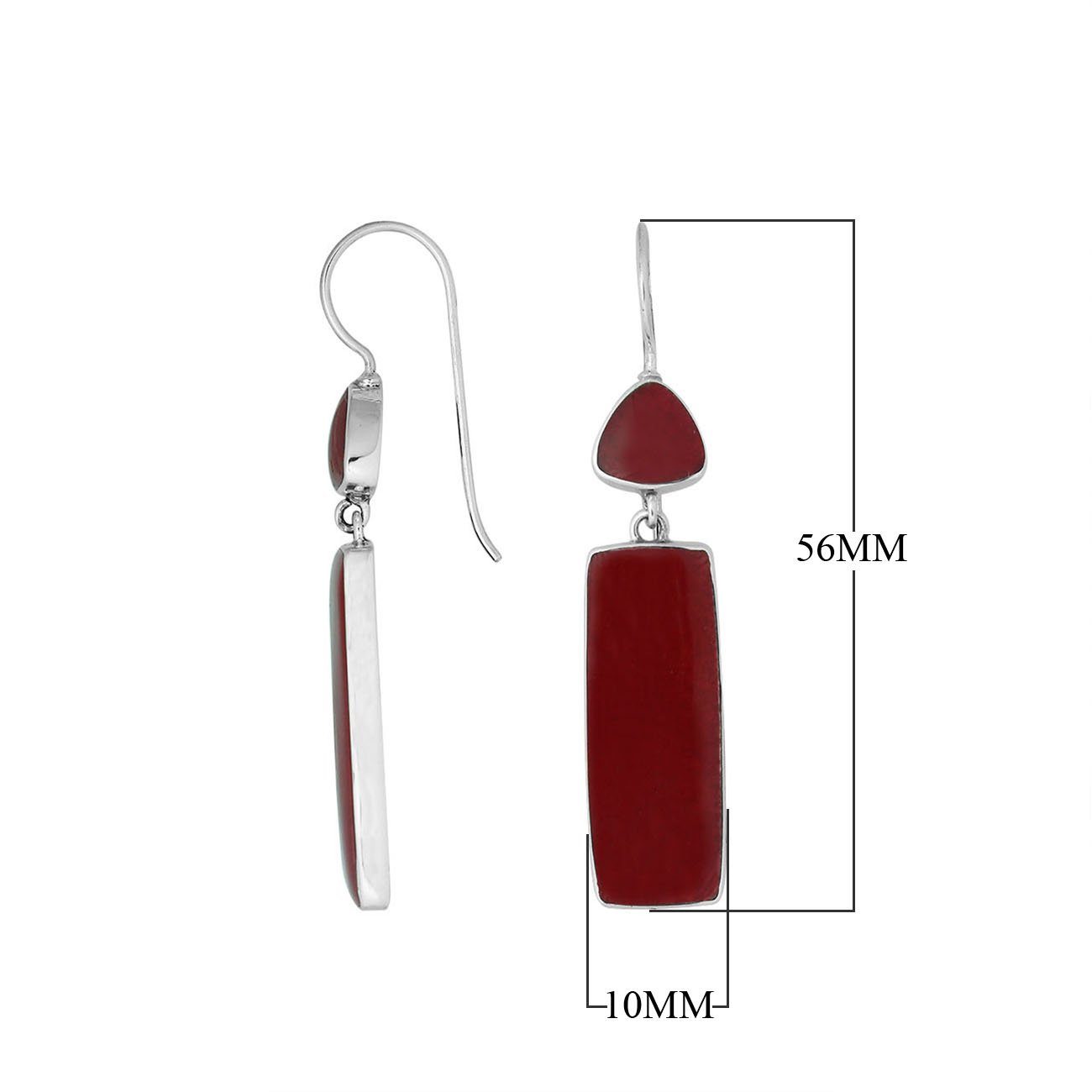 AE-6282-CR Sterling Silver Earring With Coral Jewelry Bali Designs Inc 