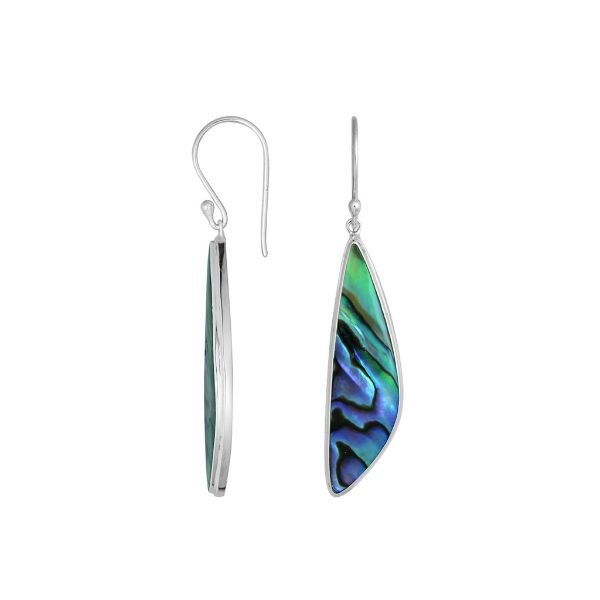 AE-6286-AB Sterling Silver Earring With Abalone Shell Jewelry Bali Designs Inc 