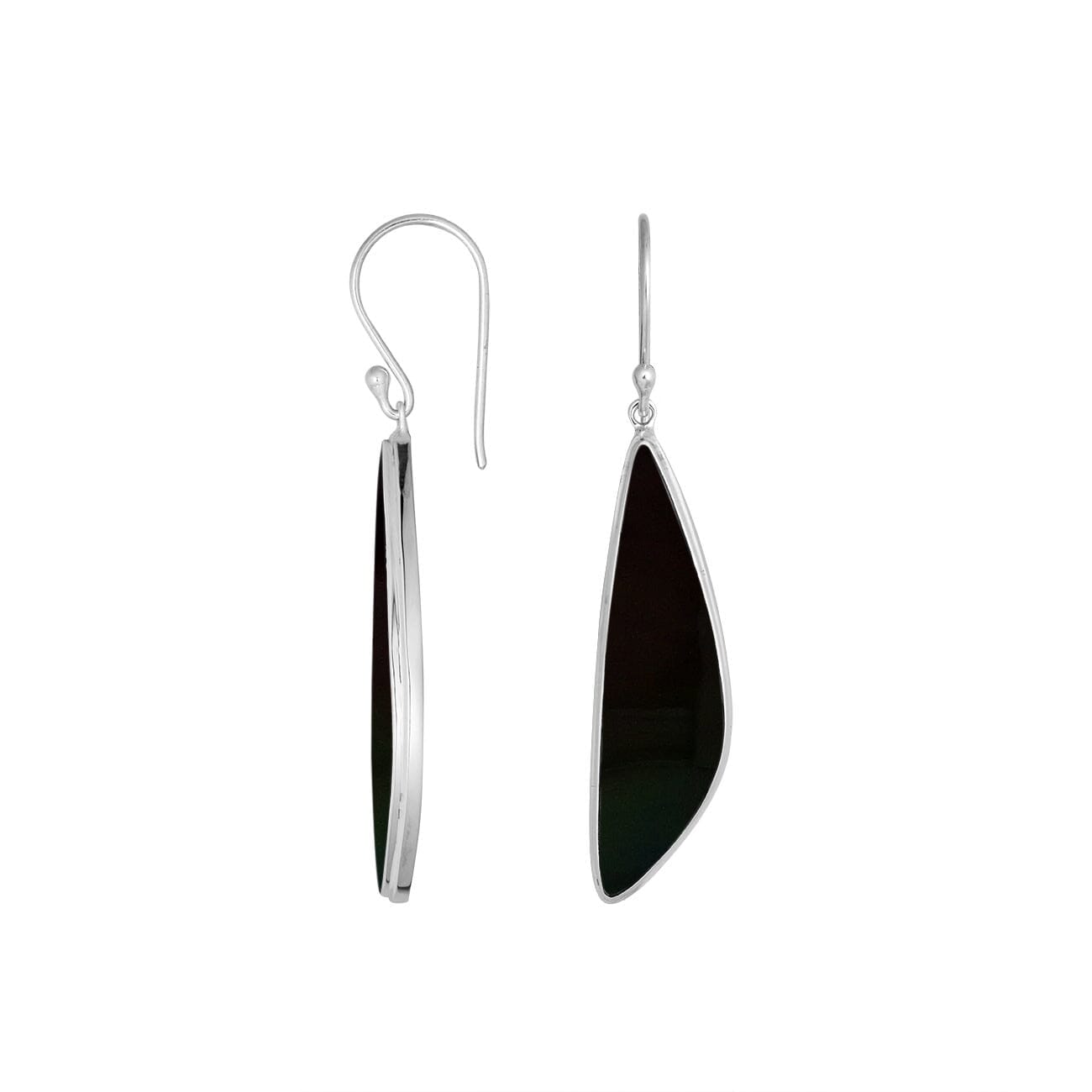 AE-6286-SHB Sterling Silver Earring With Black Shell Jewelry Bali Designs Inc 
