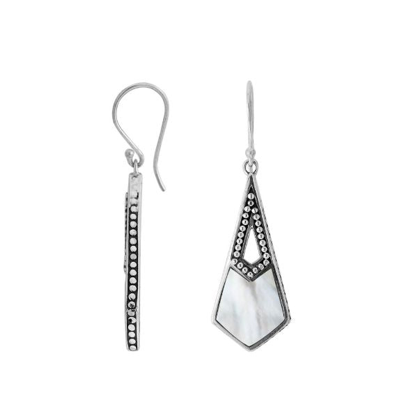AE-6289-MOP Sterling Silver Earring With Mother Of Pearl Jewelry Bali Designs Inc 