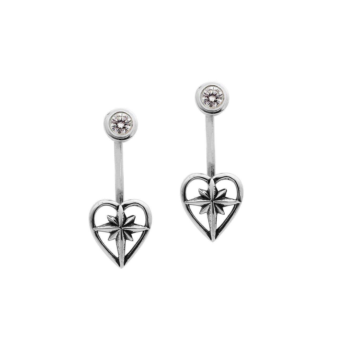 AE-6300-S Sterling Silver Beautiful Designer Earring With Plain Silver Jewelry Bali Designs Inc 