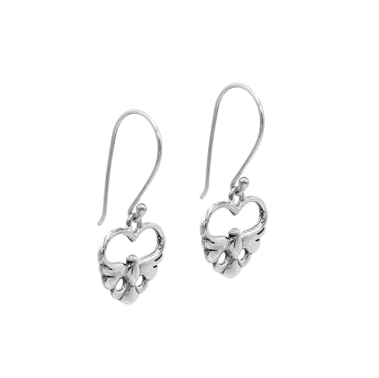 AE-6303-S Sterling Silver Beautiful Simple Designer Earring With Plain Silver Jewelry Bali Designs Inc 