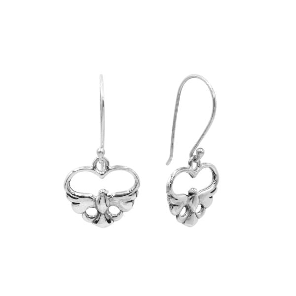 AE-6303-S Sterling Silver Beautiful Simple Designer Earring With Plain Silver Jewelry Bali Designs Inc 