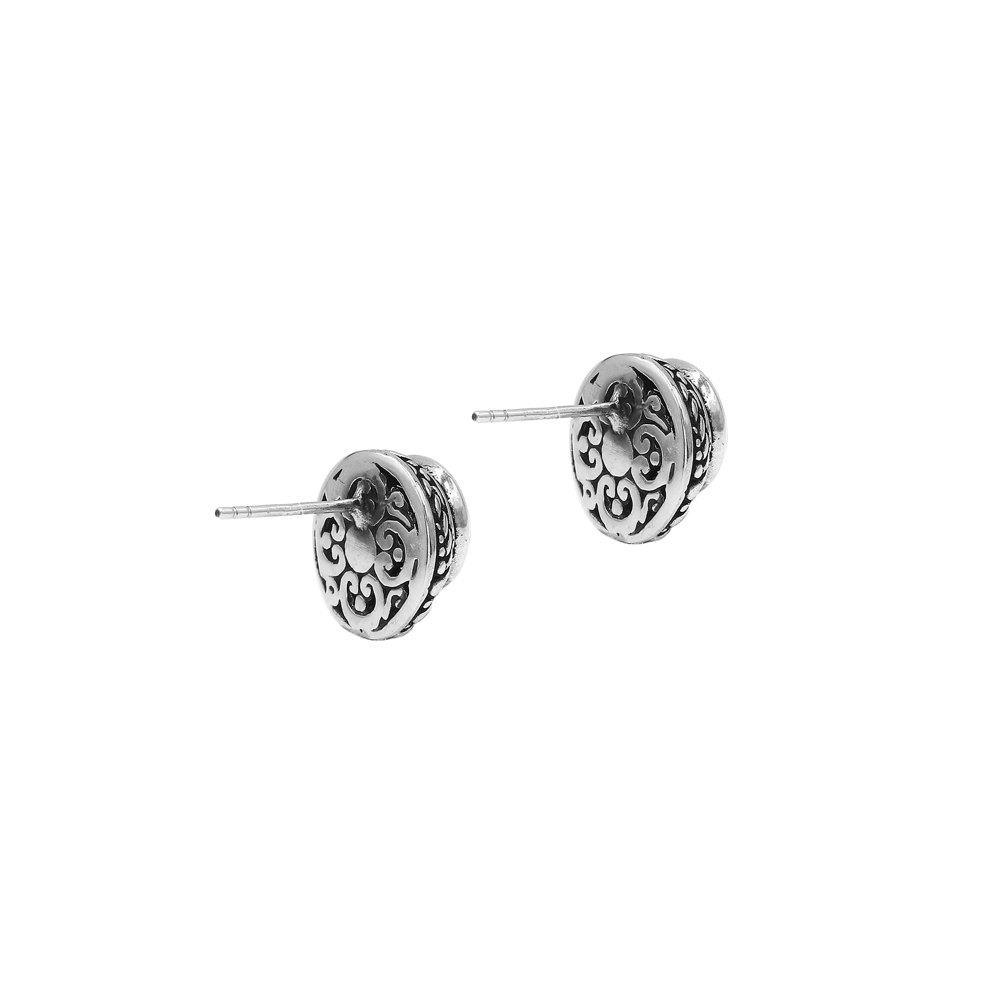AE-6312-AM Sterling Silver Earring With Amethyst Q. Jewelry Bali Designs Inc 