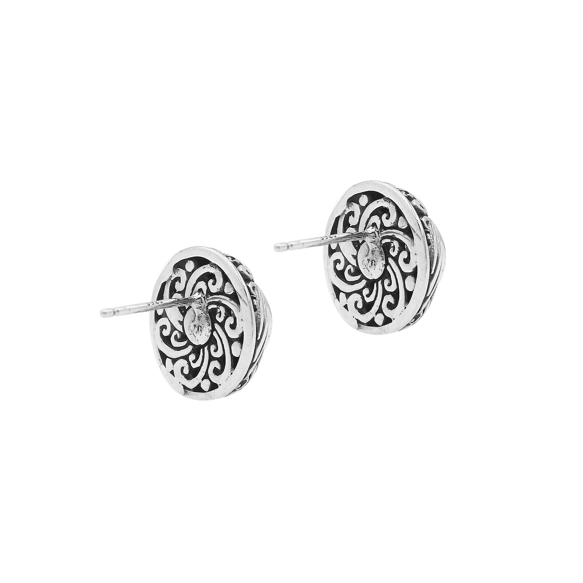 AE-6313-PR Sterling Silver Earring With Peridot Q. Jewelry Bali Designs Inc 