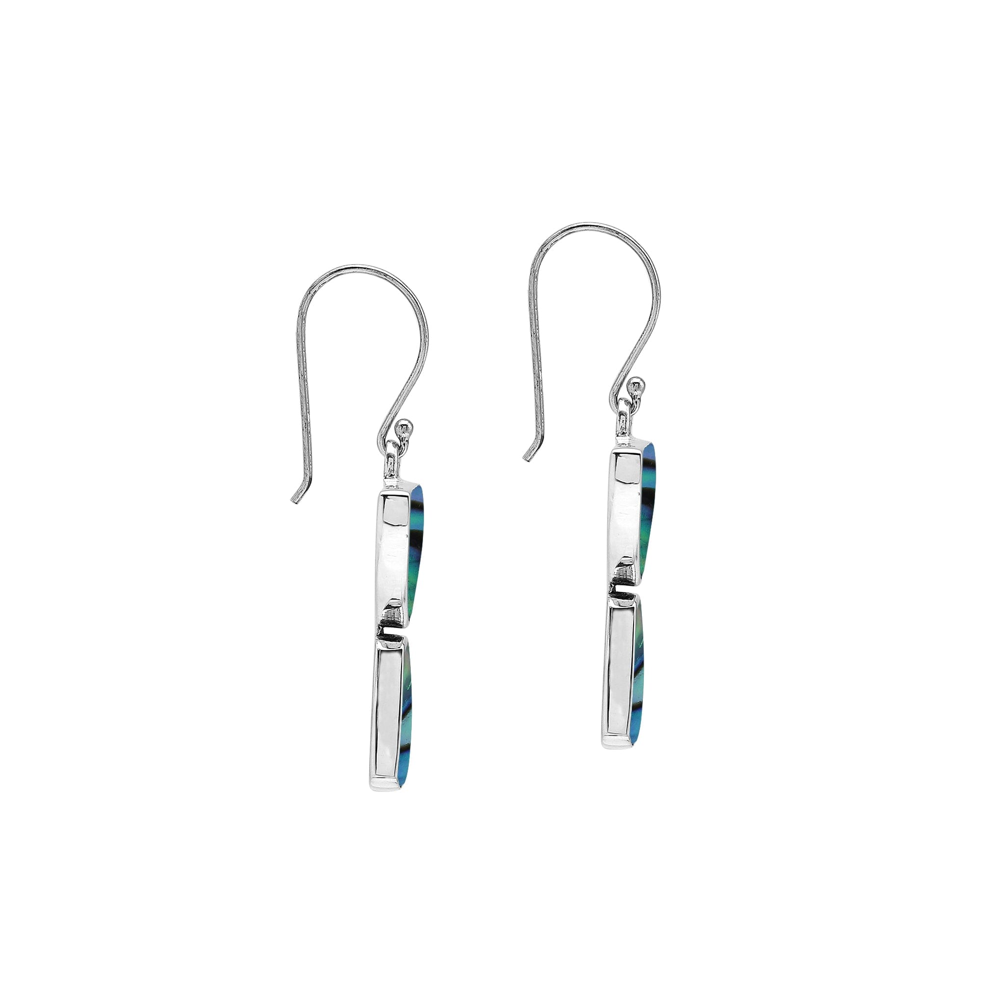 AE-6348-AB Sterling Silver Earring With Abalone Shell Jewelry Bali Designs Inc 