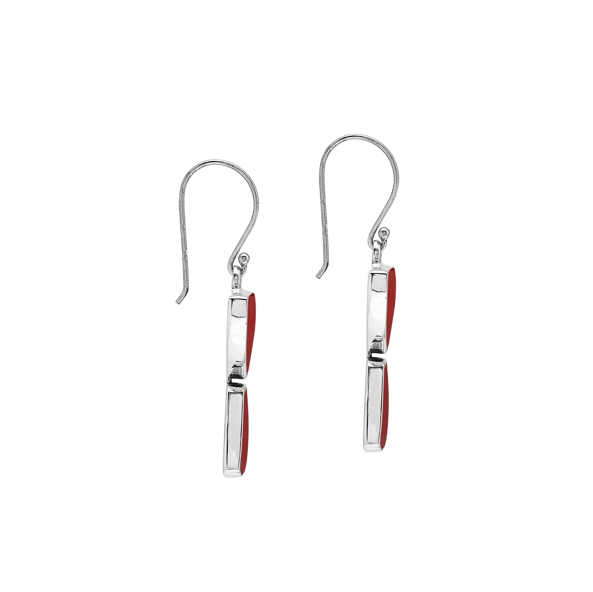 AE-6348-CR Sterling Silver Earring With Coral Jewelry Bali Designs Inc 