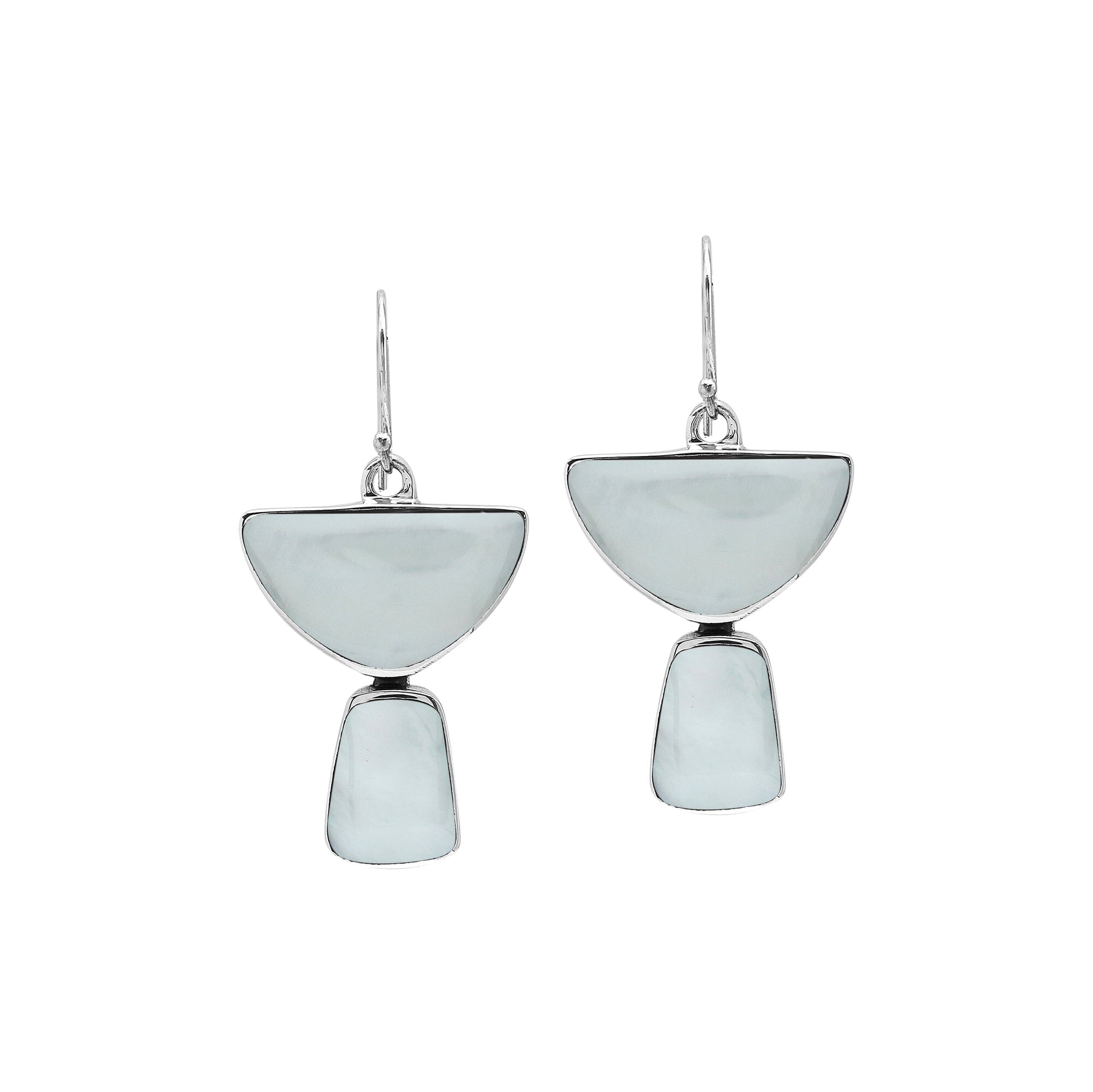 AE-6348-MOP Sterling Silver Earring With Mother Of Pearl Jewelry Bali Designs Inc 