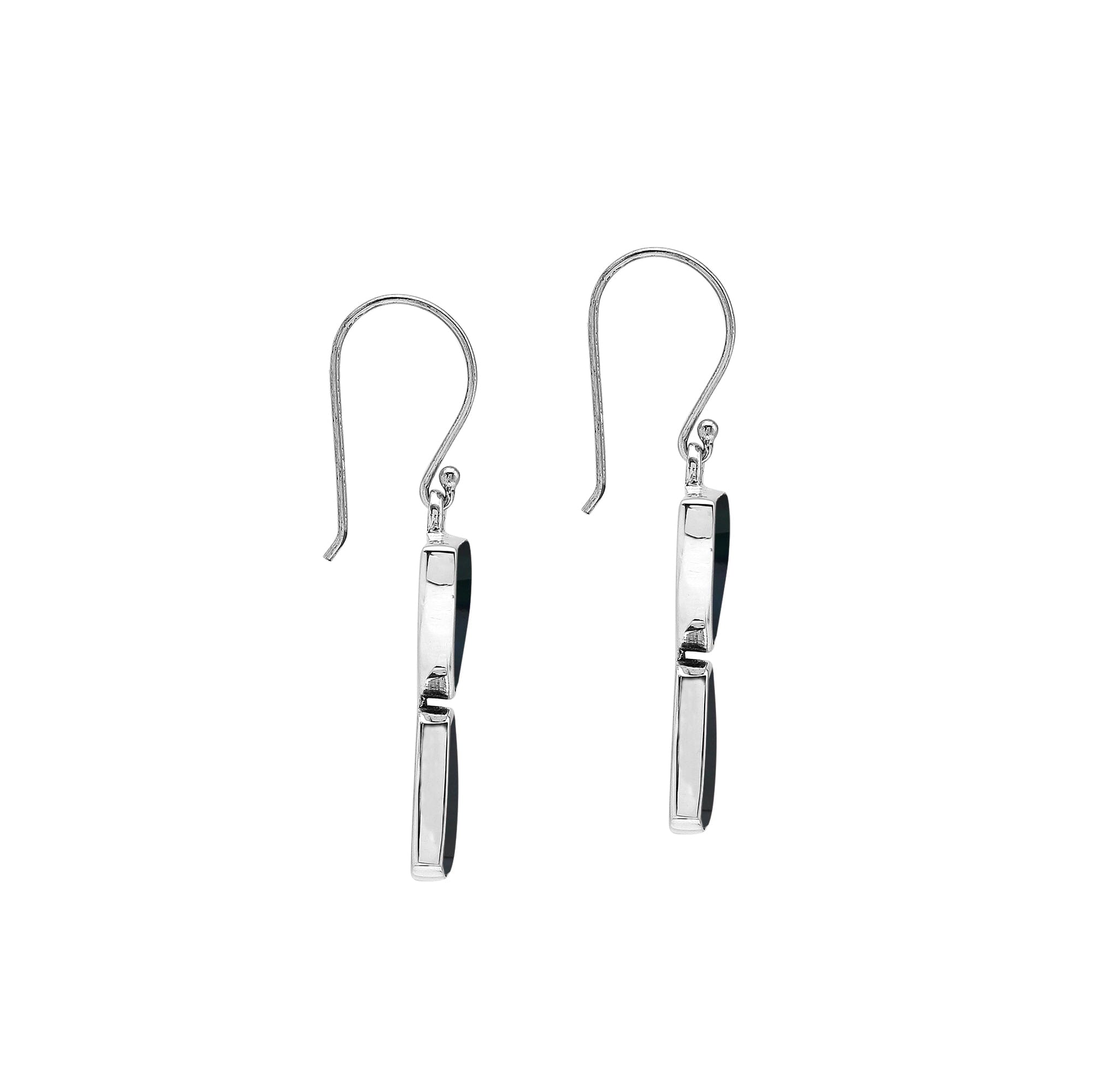 AE-6348-SHB Sterling Silver Earring With Black Shell Jewelry Bali Designs Inc 