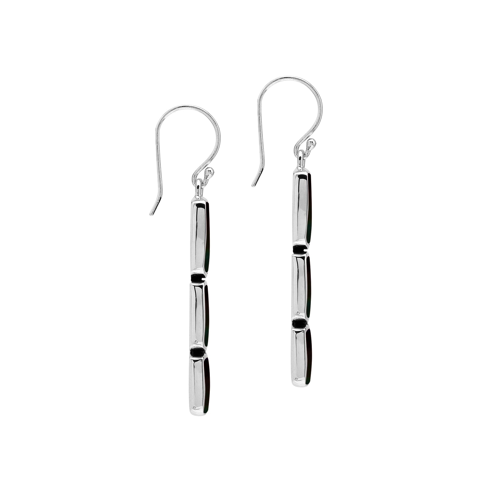 AE-6349-BLK Sterling Silver Earring With Black Shell Jewelry Bali Designs Inc 