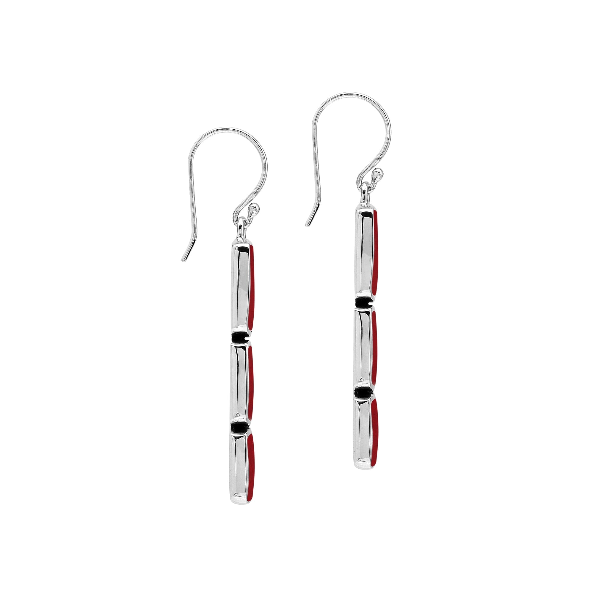AE-6349-CR Sterling Silver Earring With Coral Jewelry Bali Designs Inc 