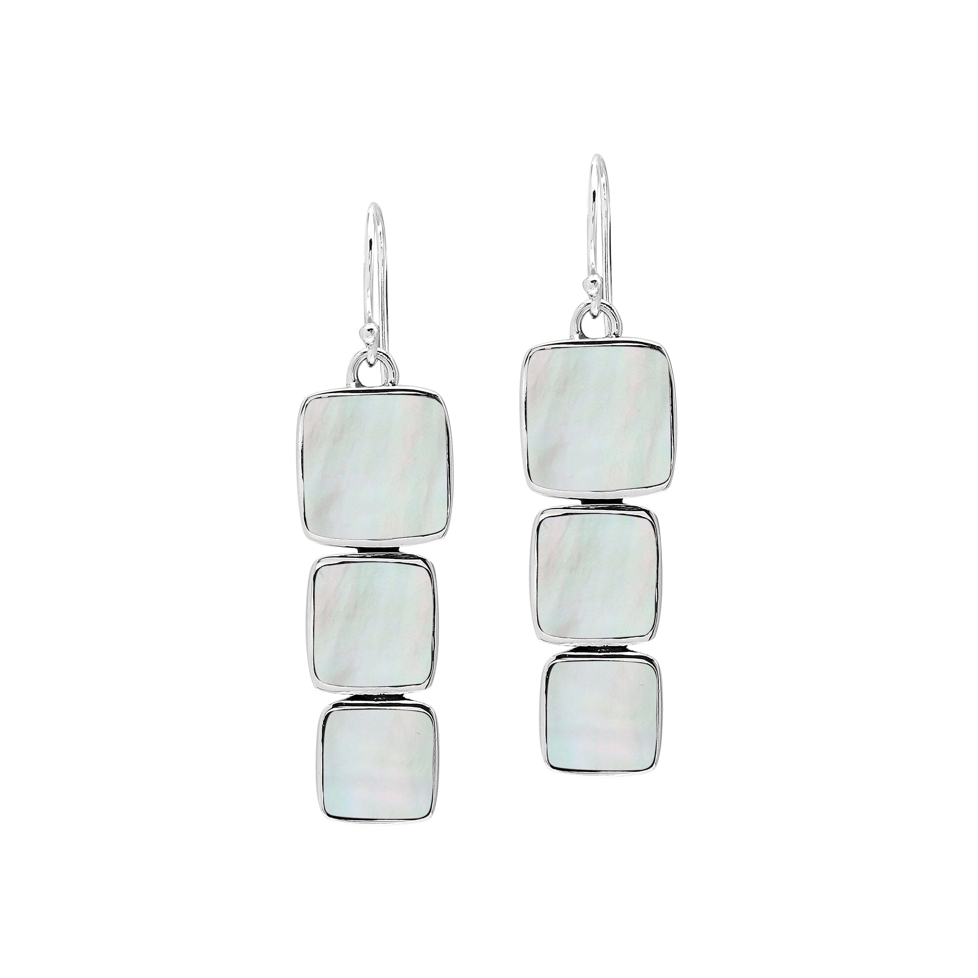 AE-6349-MOP Sterling Silver Earring With Mother Of Pearl Jewelry Bali Designs Inc 