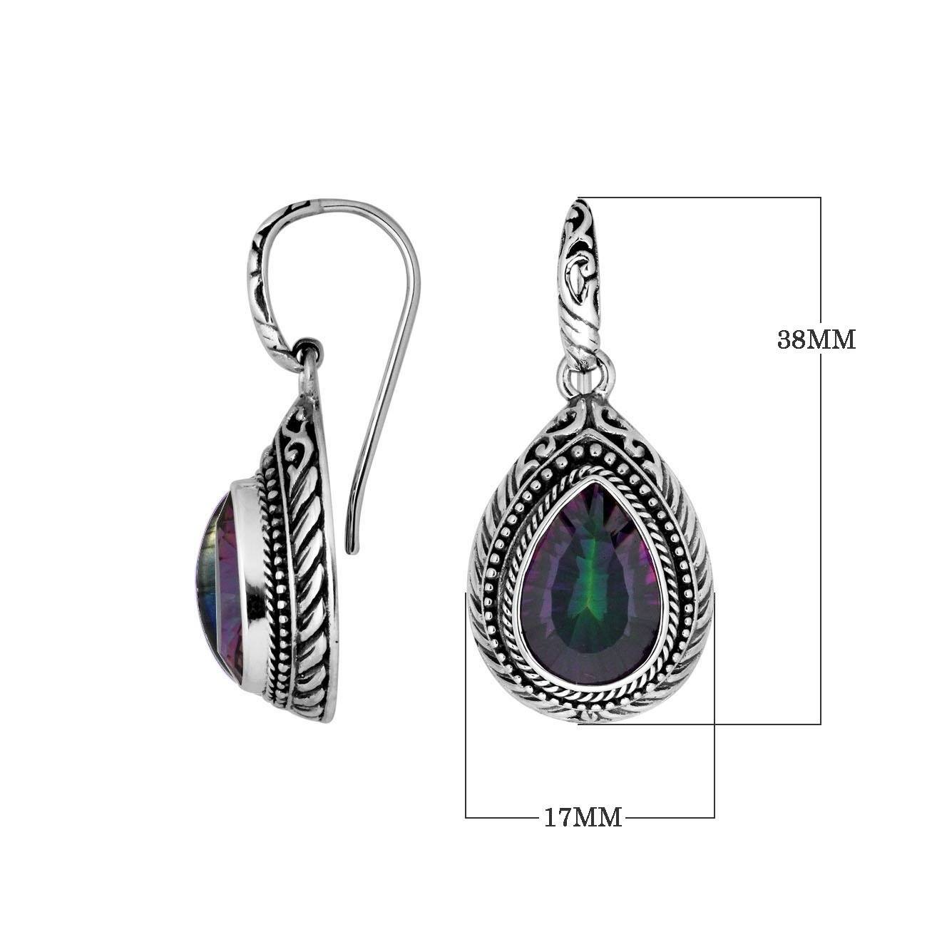 AE-8028-MT Sterling Silver Earring With Mystic Quartz Jewelry Bali Designs Inc 