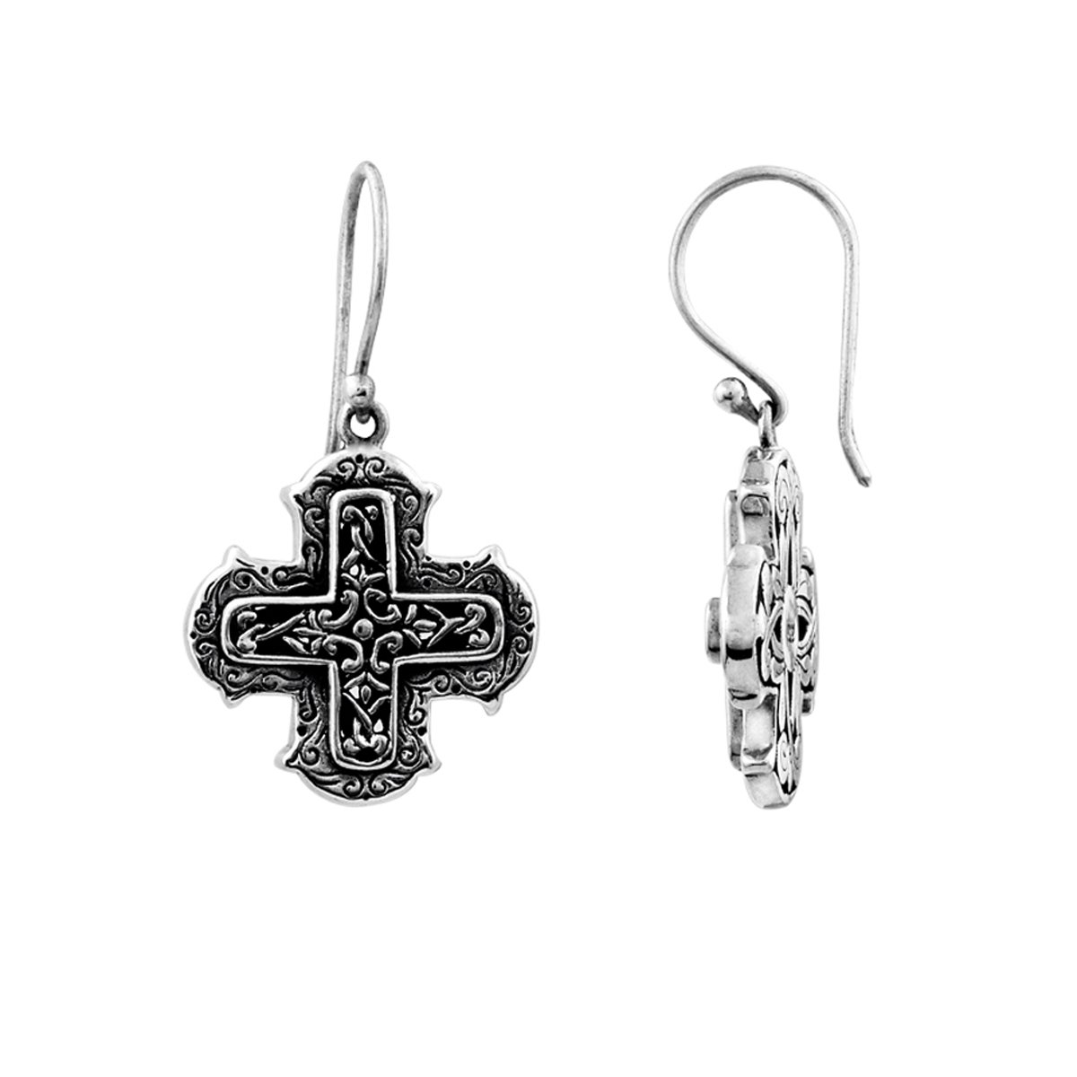 AESF-6008-S Silver Overlay Earring Jewelry Bali Designs Inc 