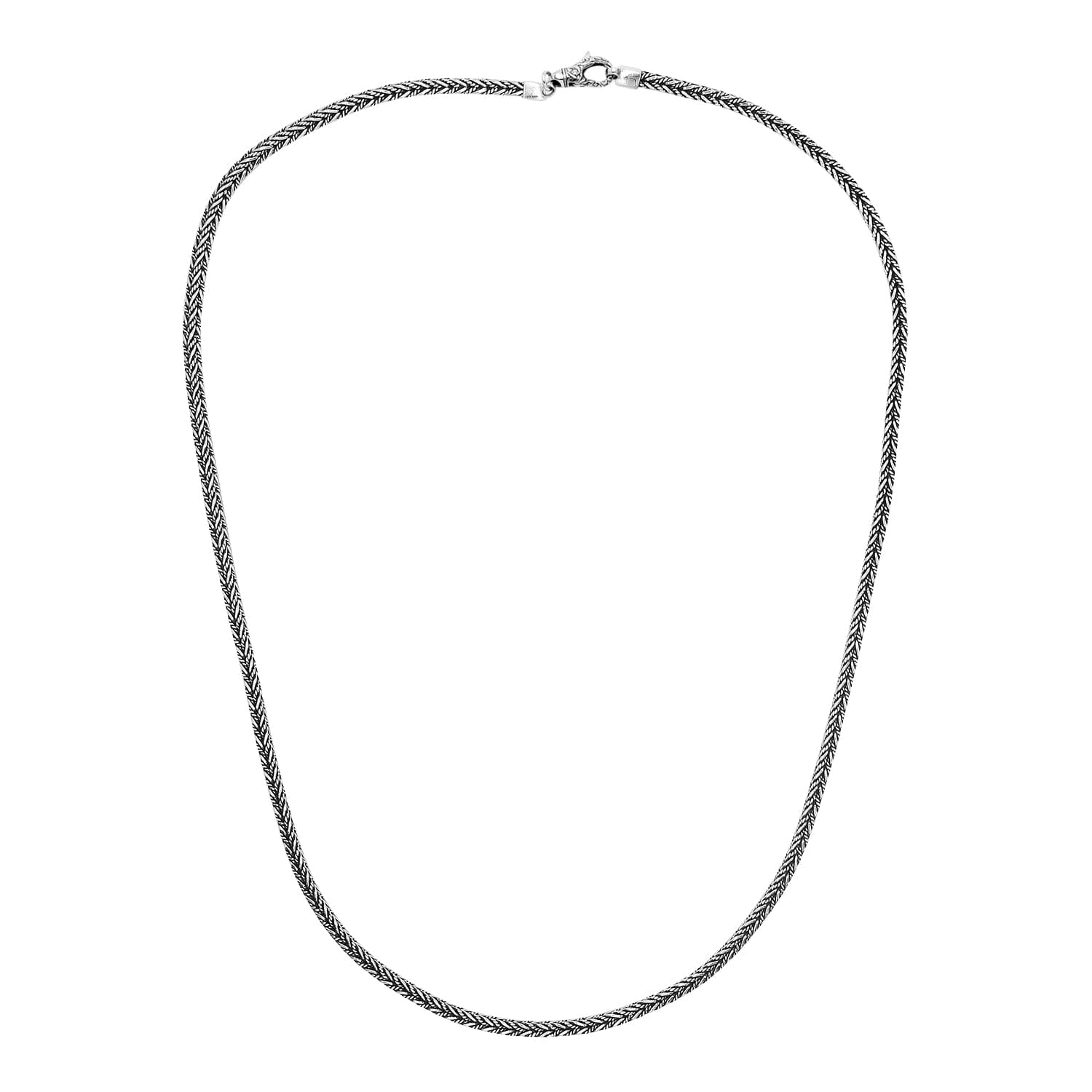 AN-6310-S-4MM-16" Bali Hand Crafted Sterling Silver Chain With Lobster Jewelry Bali Designs Inc 