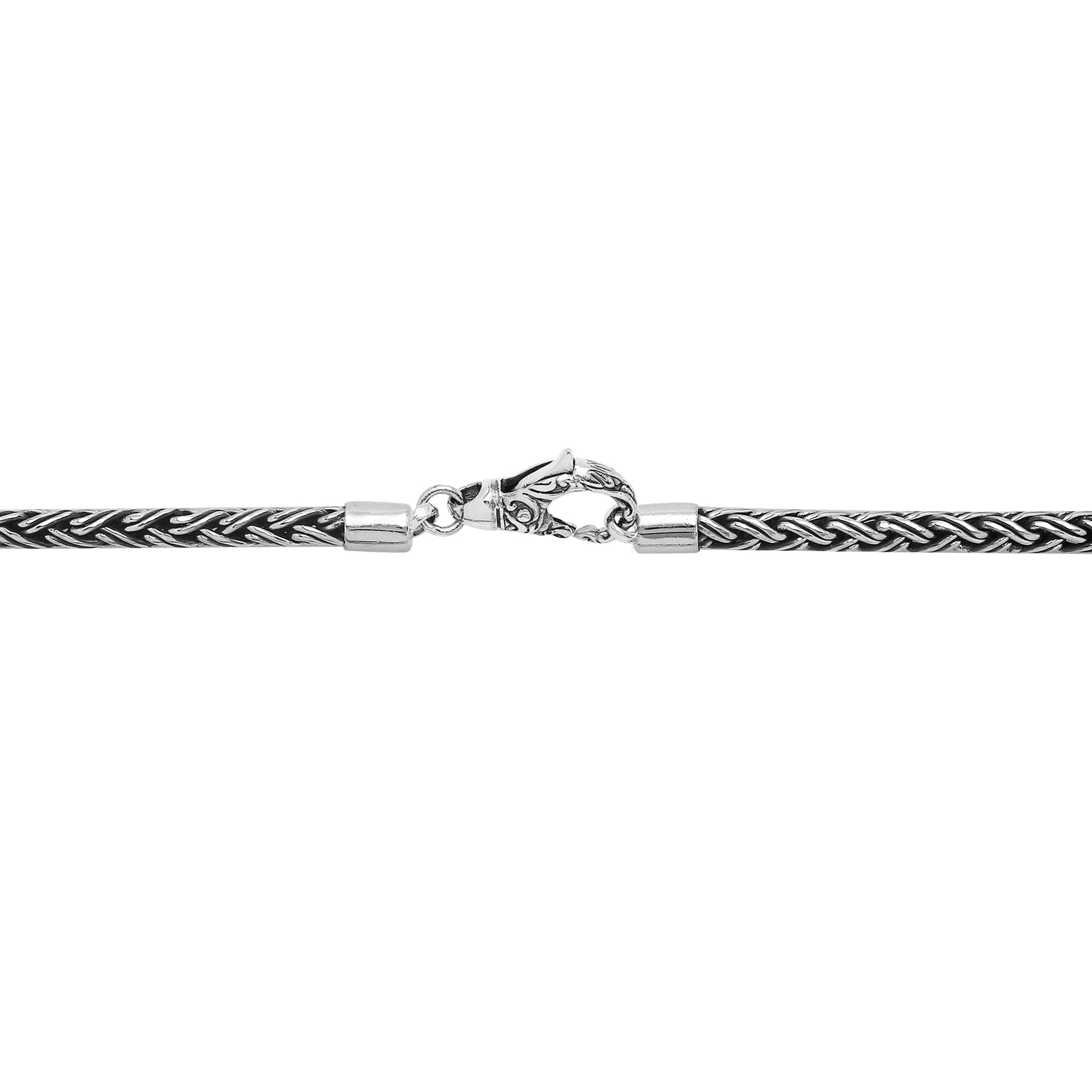 Handcrafted 5MM Sterling Silver chain necklace with lobster clasp, made in Bali.