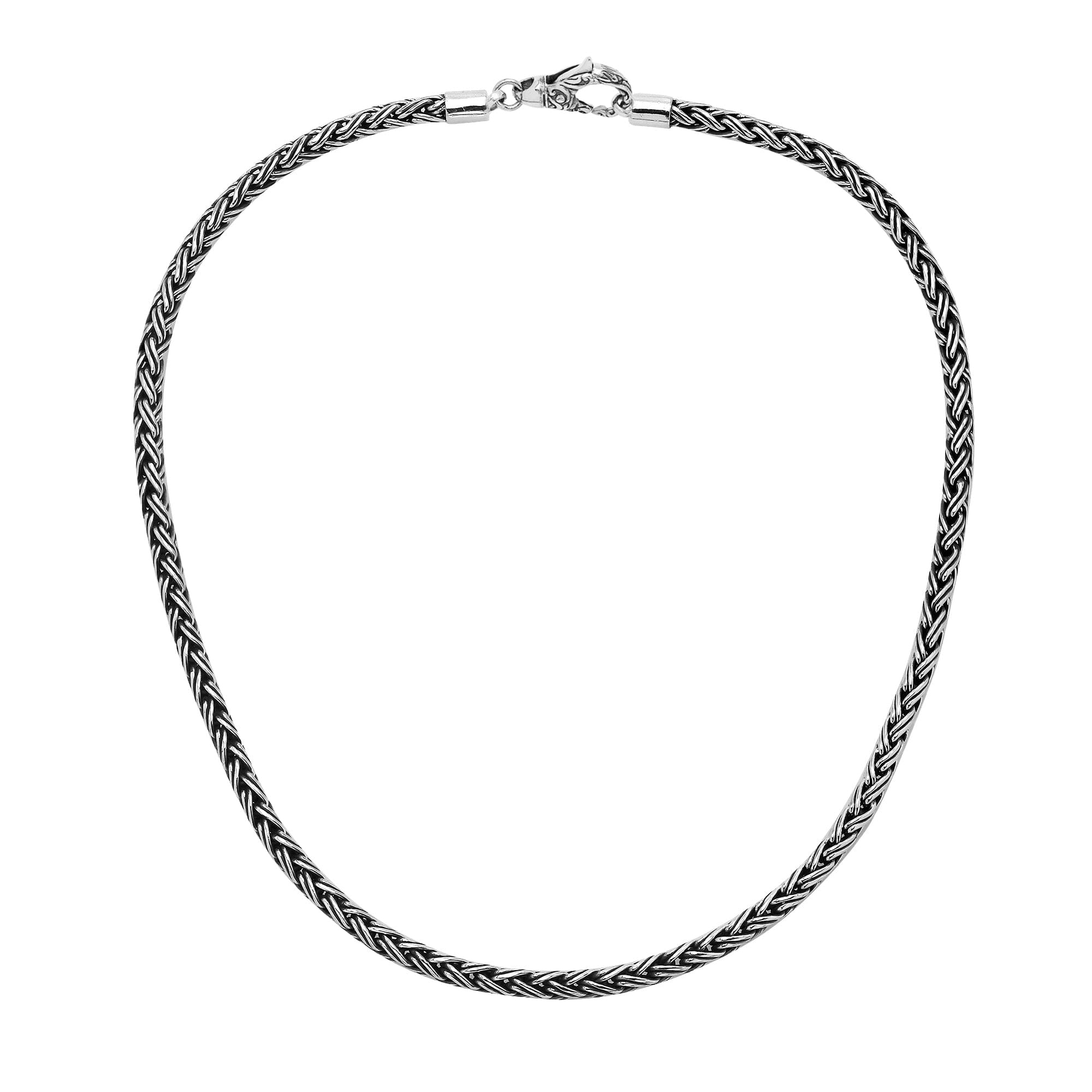 Handcrafted 5MM Sterling Silver chain necklace with lobster clasp, made in Bali.