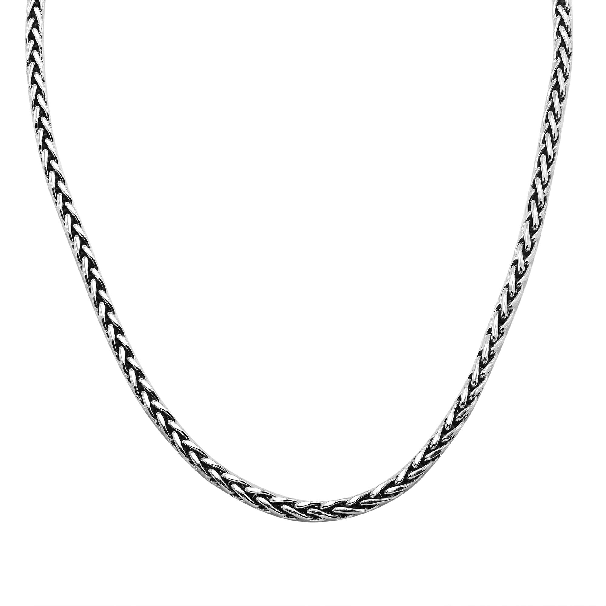 Handcrafted 5 MM Sterling Silver woven chain with lobster lock from Bali.