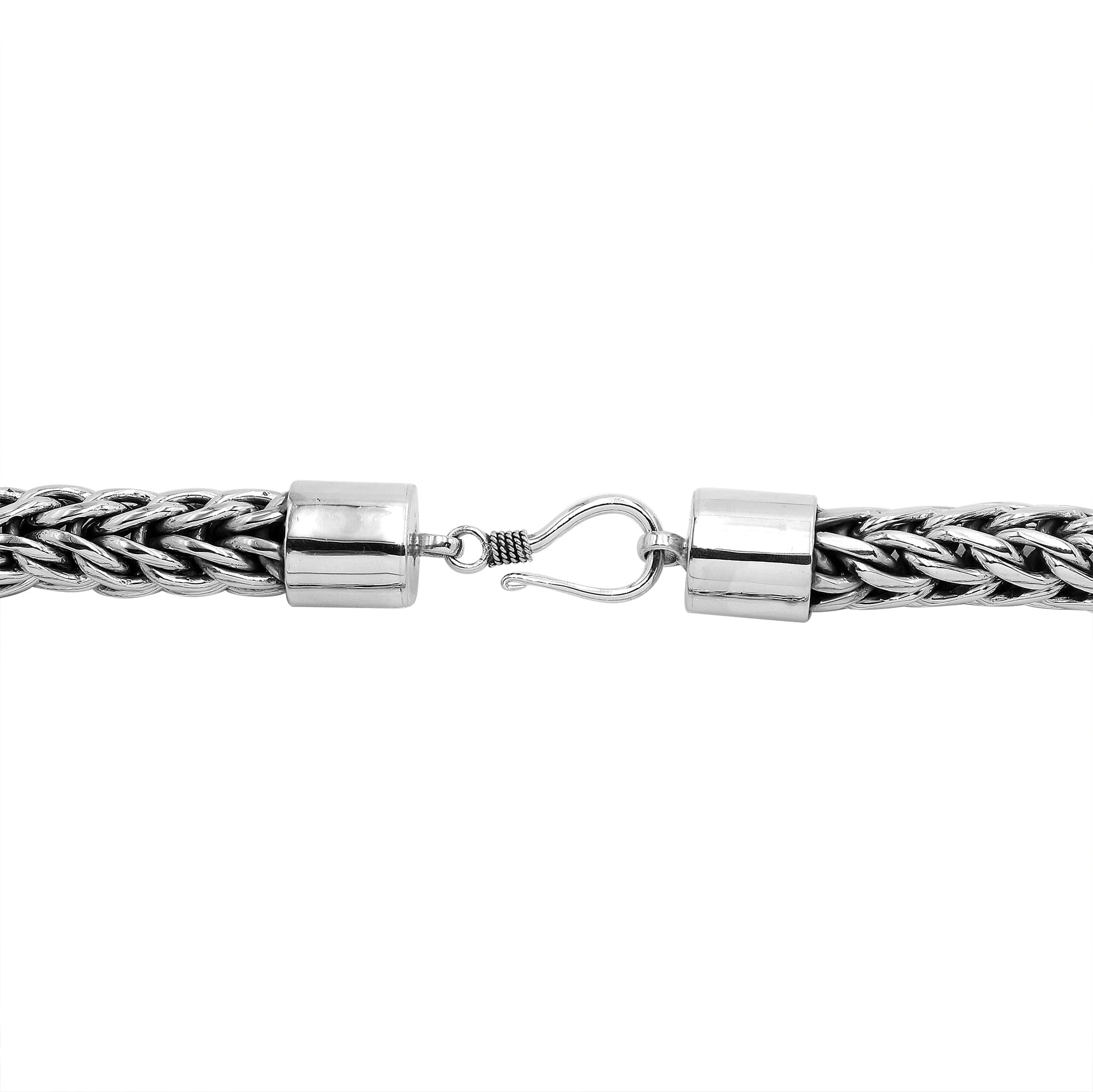 Sterling Silver 15MM Handcrafted Bali Necklace with Hook Lock