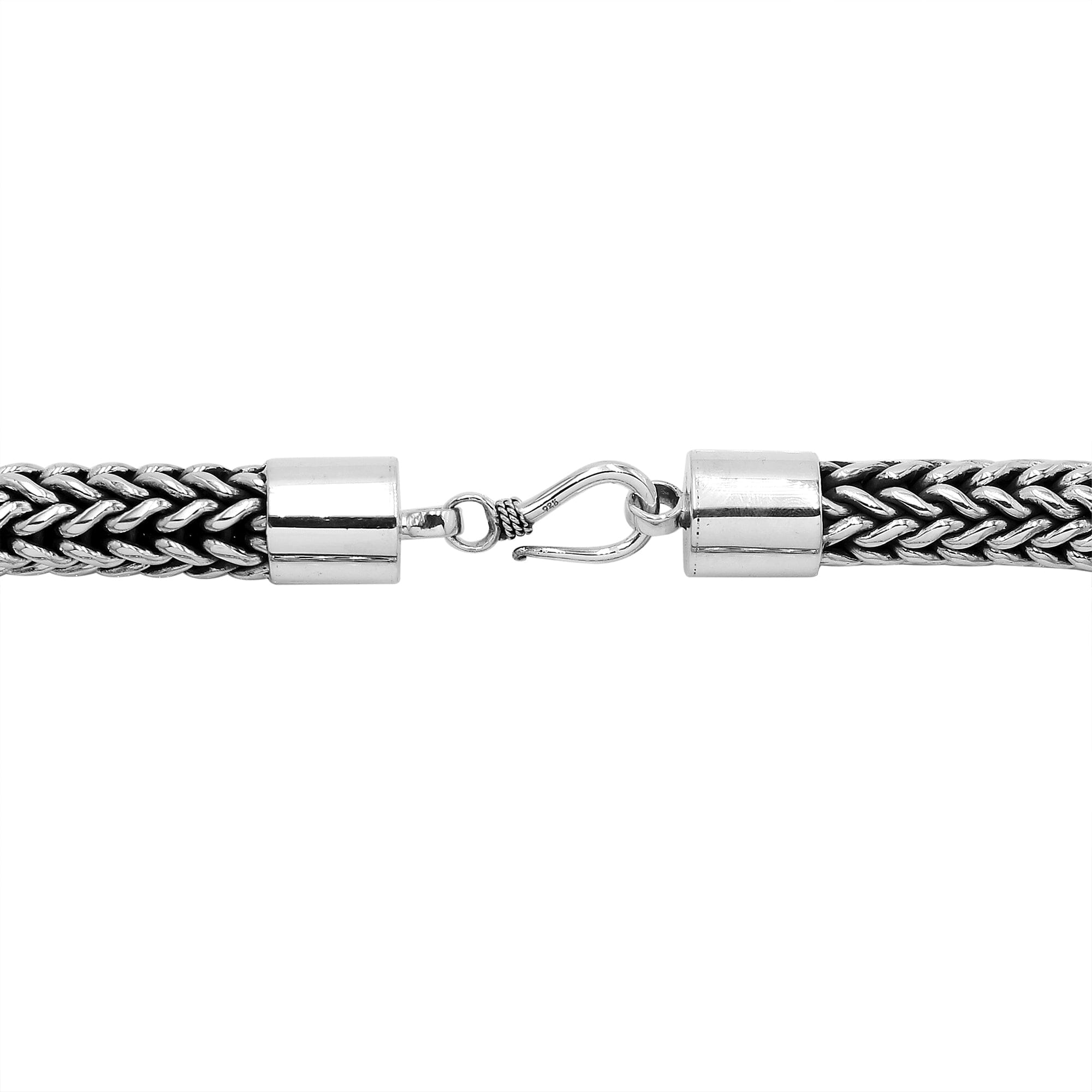 Sterling Silver 15MM Handcrafted Bali Necklace with Hook Lock