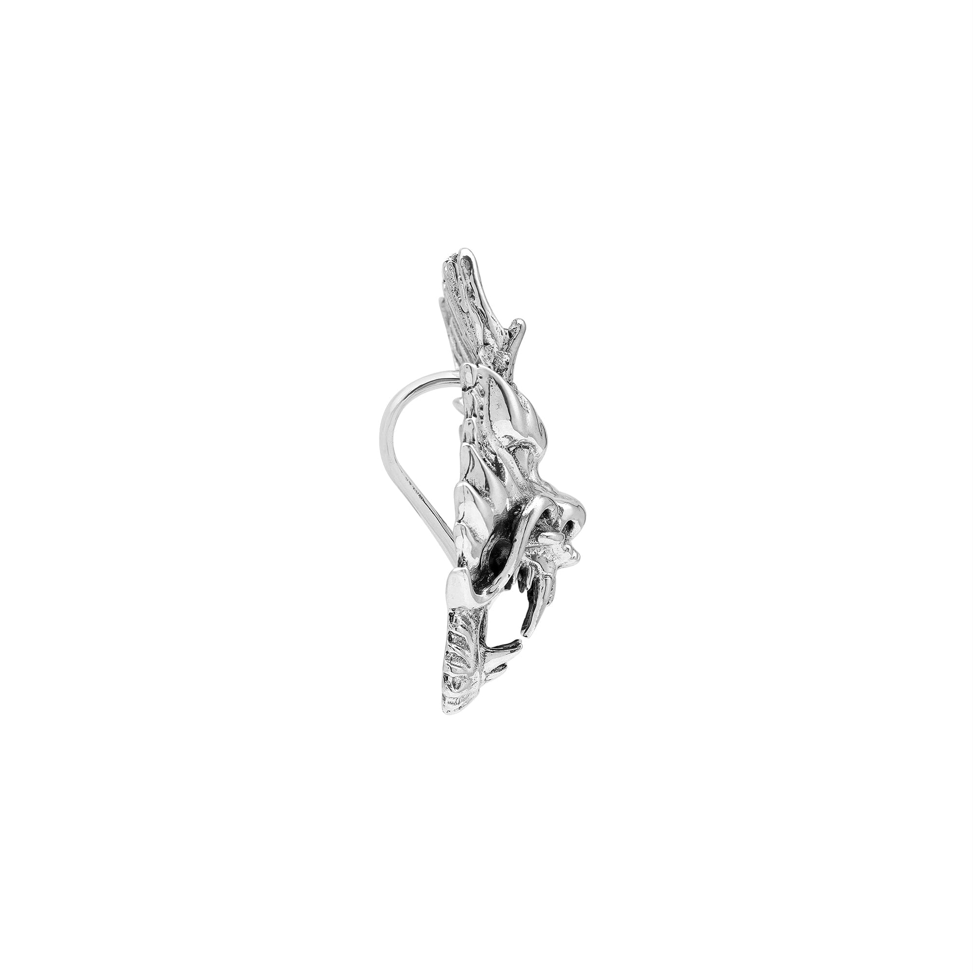 Sterling silver dragon head pendant with detailed carving and oxidized finish, handcrafted Bali artisan jewelry for bold everyday style.