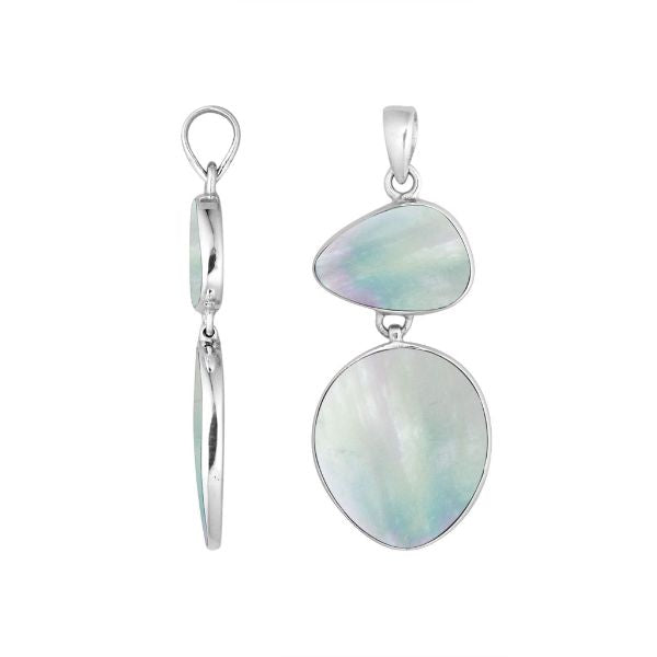 AP-6243-MOP Sterling Silver Pendant With Mother of Pearl Jewelry Bali Designs Inc 