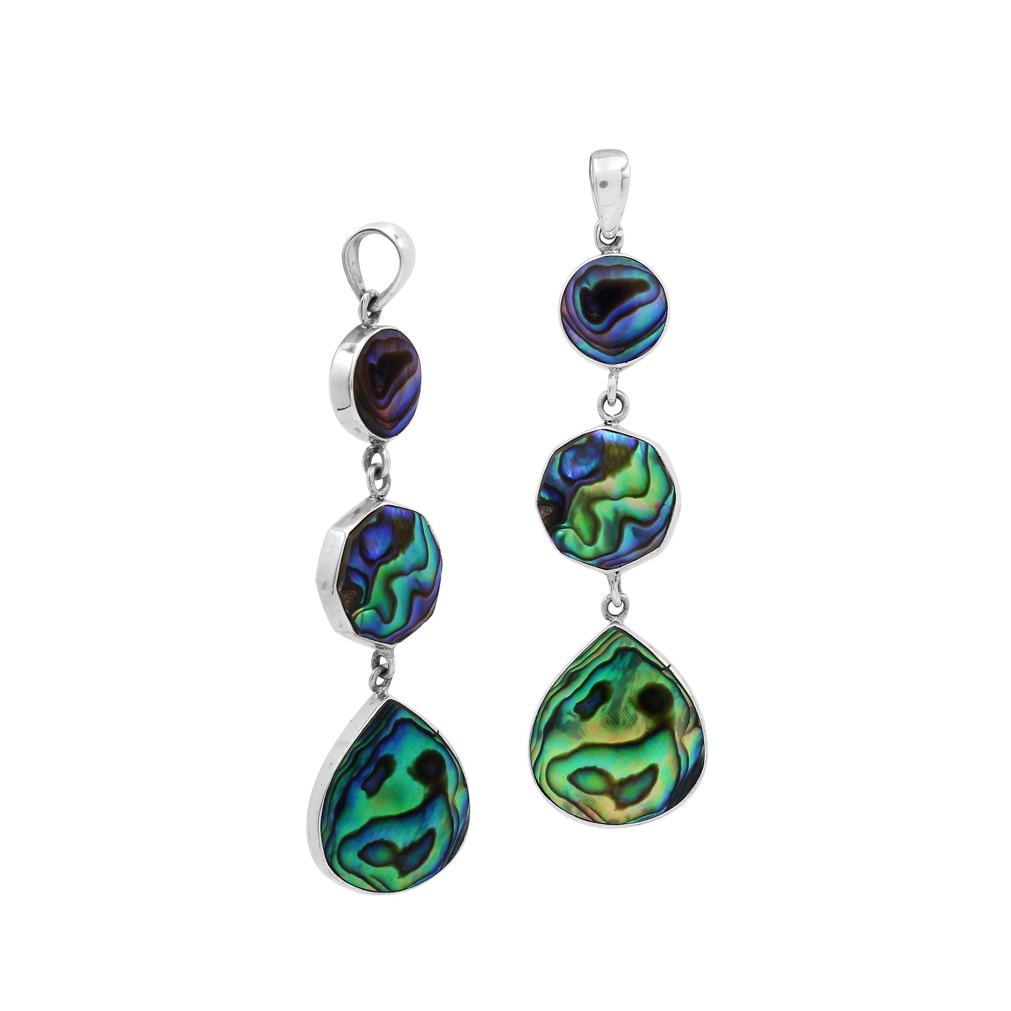 AP-6248-AB Sterling Silver Pendant With Abalone Shell Jewelry Bali Designs Inc 