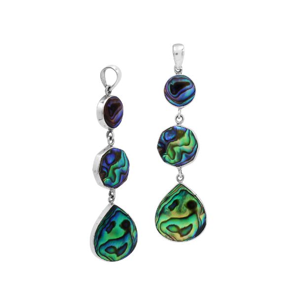 AP-6248-AB Sterling Silver Pendant With Abalone Shell Jewelry Bali Designs Inc 