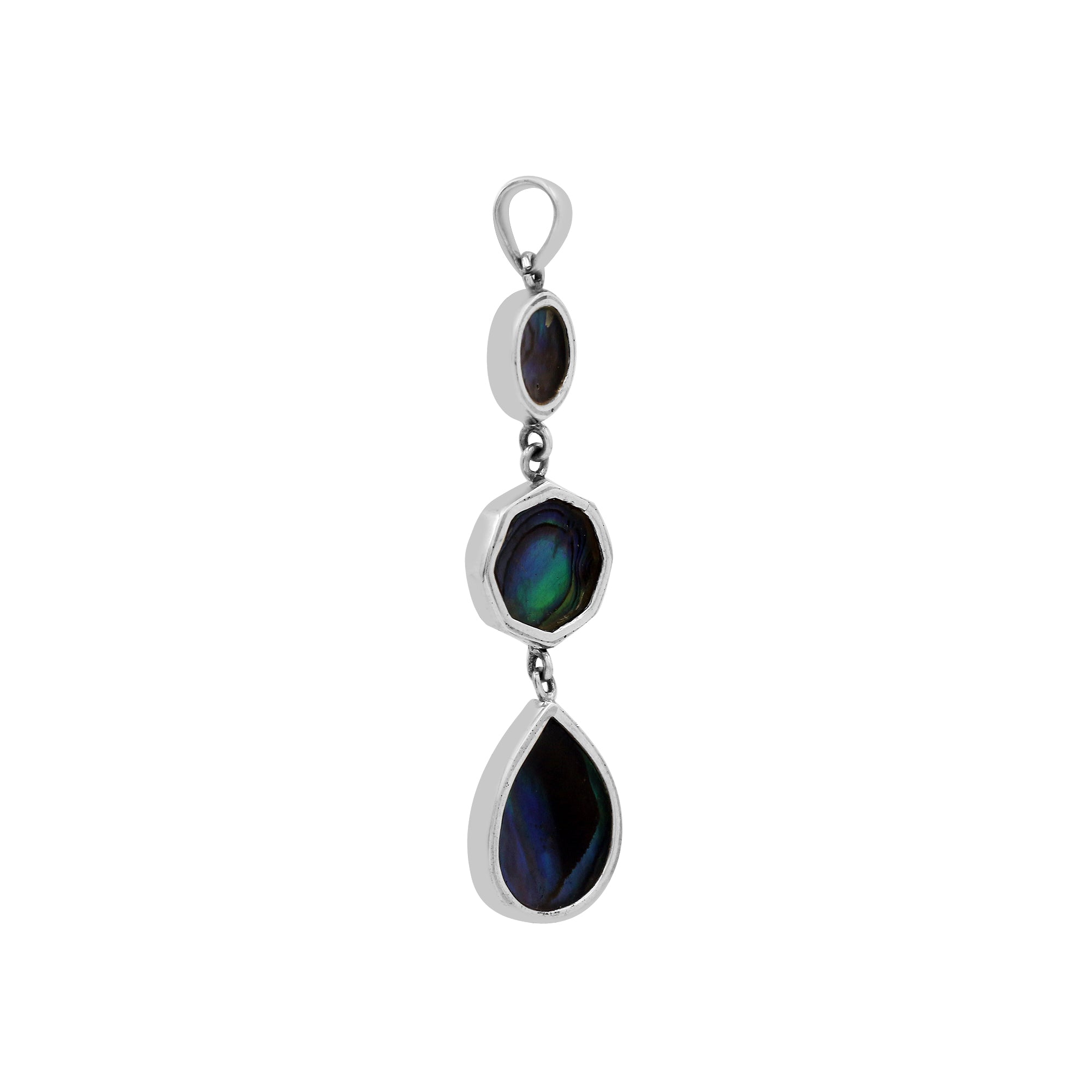AP-6248-AB Sterling Silver Pendant With Abalone Shell Jewelry Bali Designs Inc 