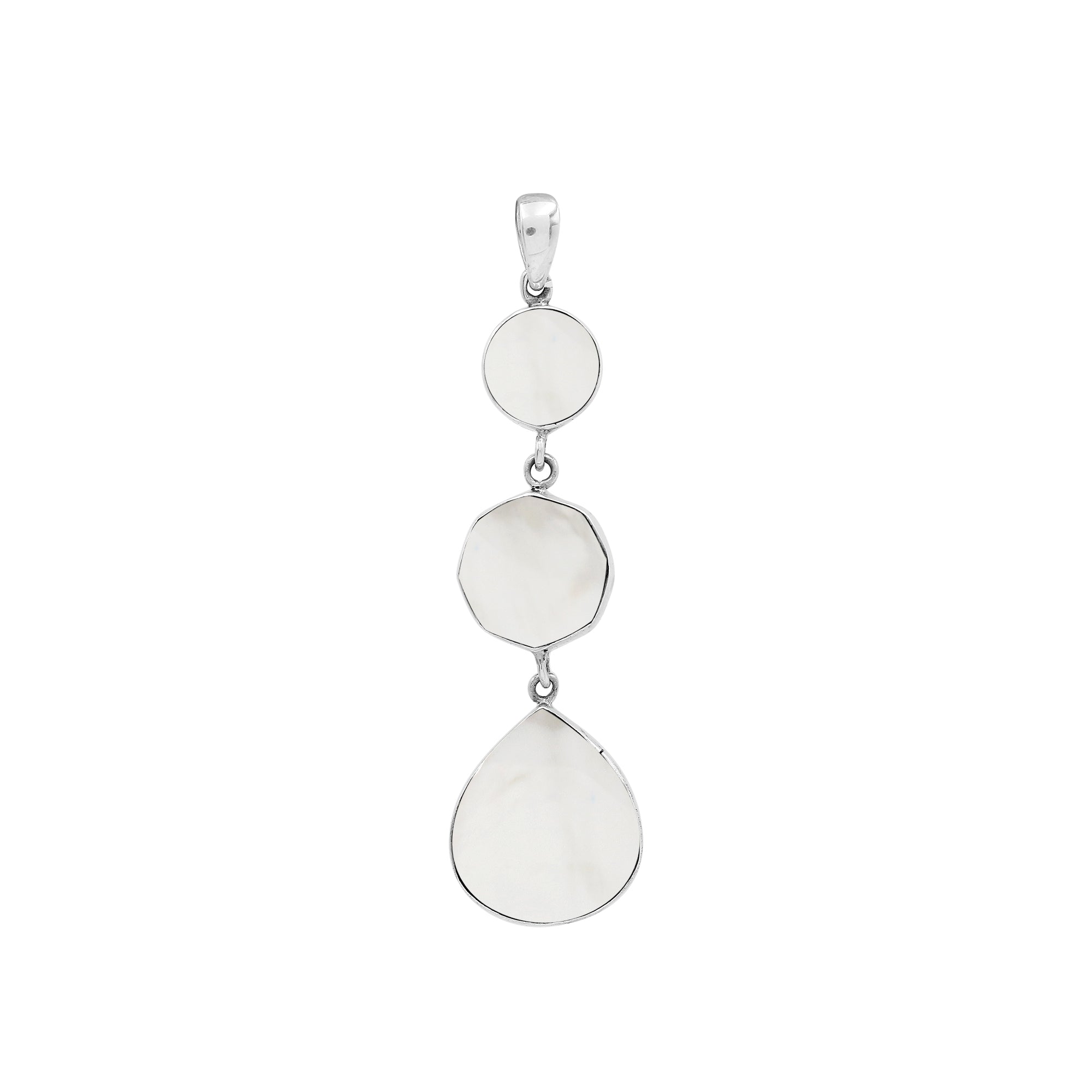AP-6248-MOP Sterling Silver Pendant With Mother of Pearl Jewelry Bali Designs Inc 