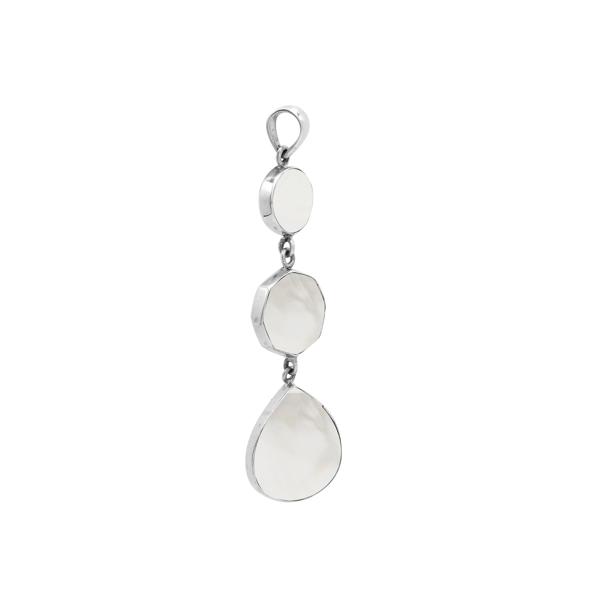 AP-6248-MOP Sterling Silver Pendant With Mother of Pearl Jewelry Bali Designs Inc 