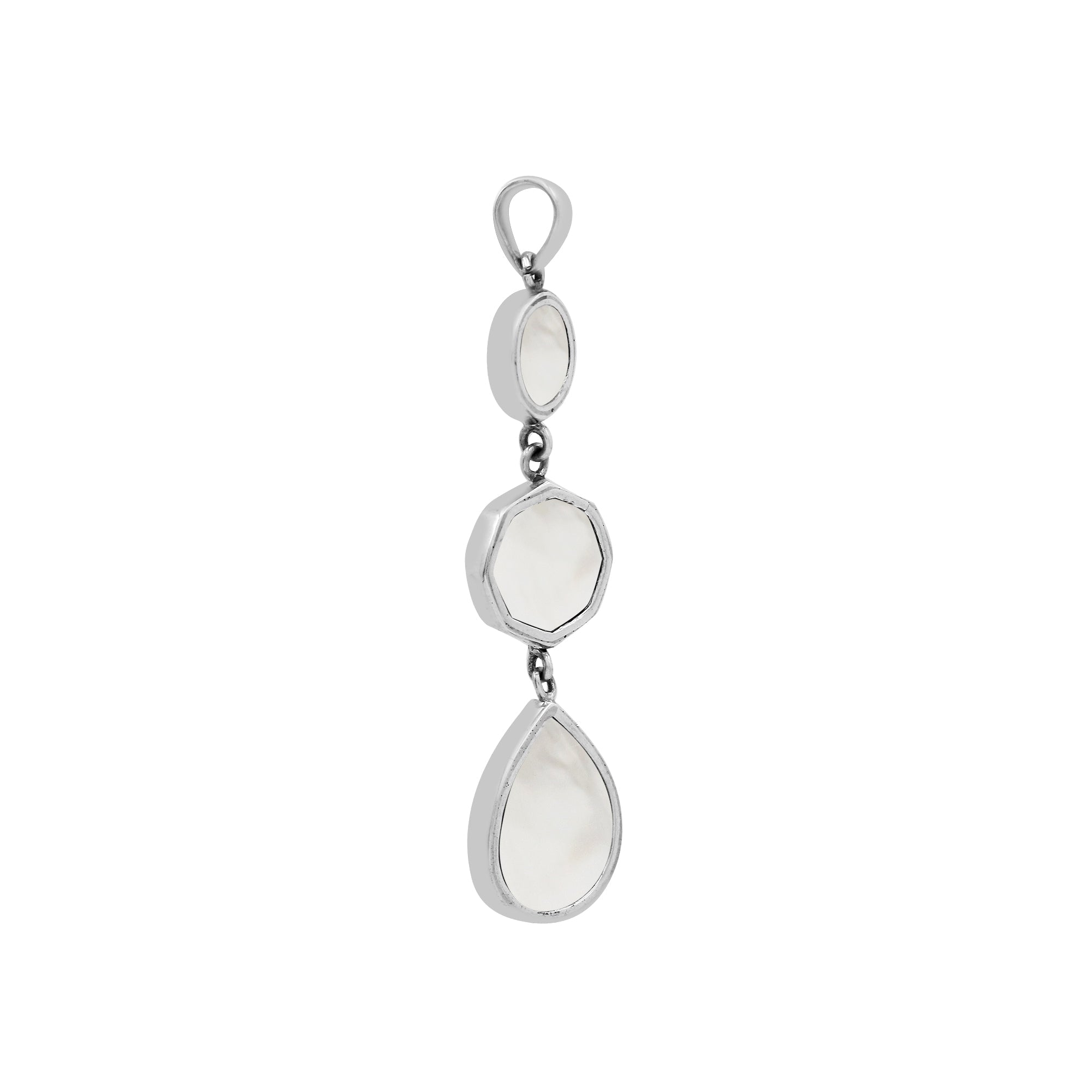 AP-6248-MOP Sterling Silver Pendant With Mother of Pearl Jewelry Bali Designs Inc 