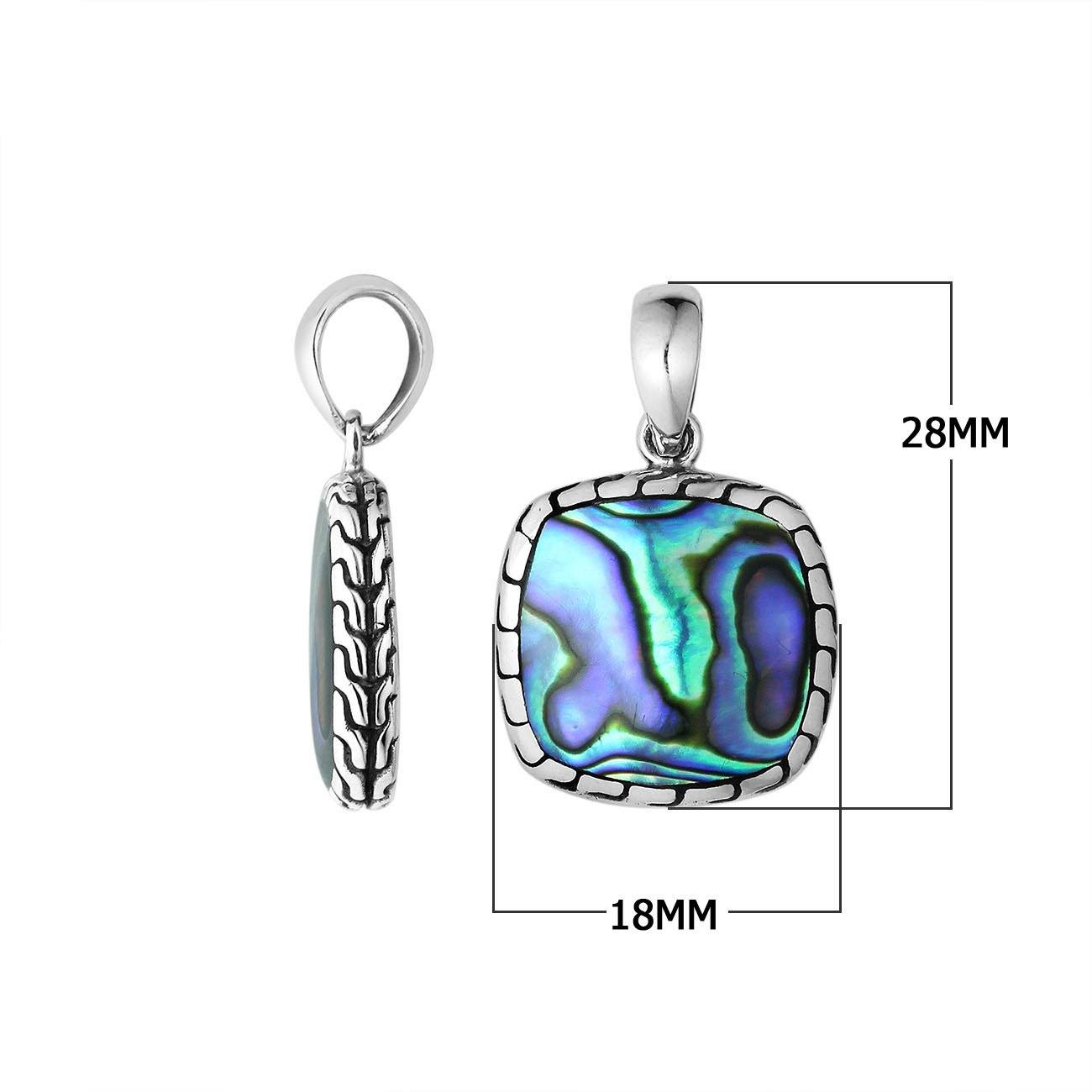 AP-6257-AB Sterling Silver Pendant With Abalone Jewelry Bali Designs Inc 