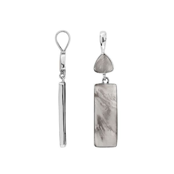 AP-6282-MOP Sterling Silver Pendant With Mother of Pearl Jewelry Bali Designs Inc 