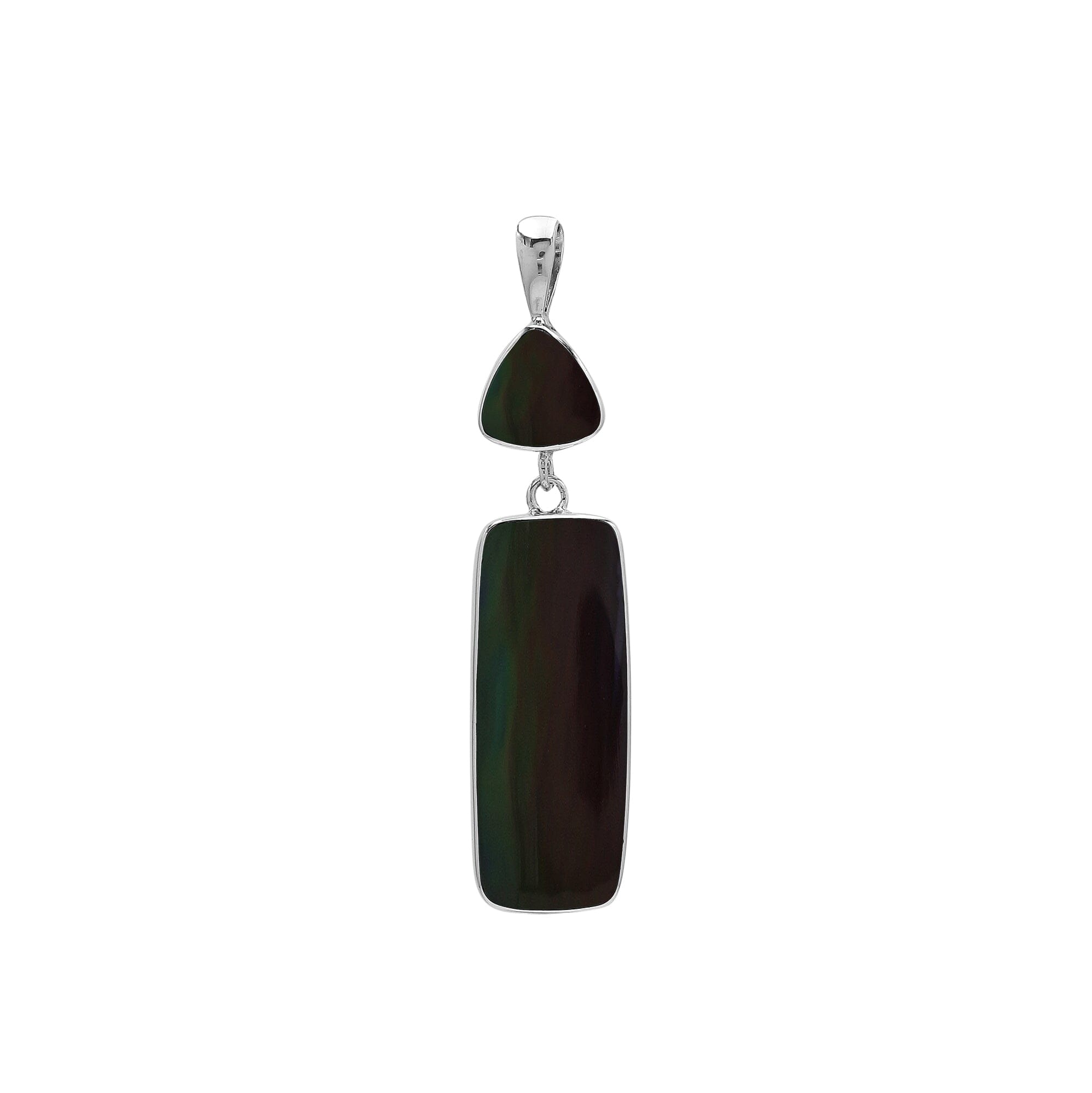 AP-6282-SHB Sterling Silver Pendant With Black Shell Jewelry Bali Designs Inc 