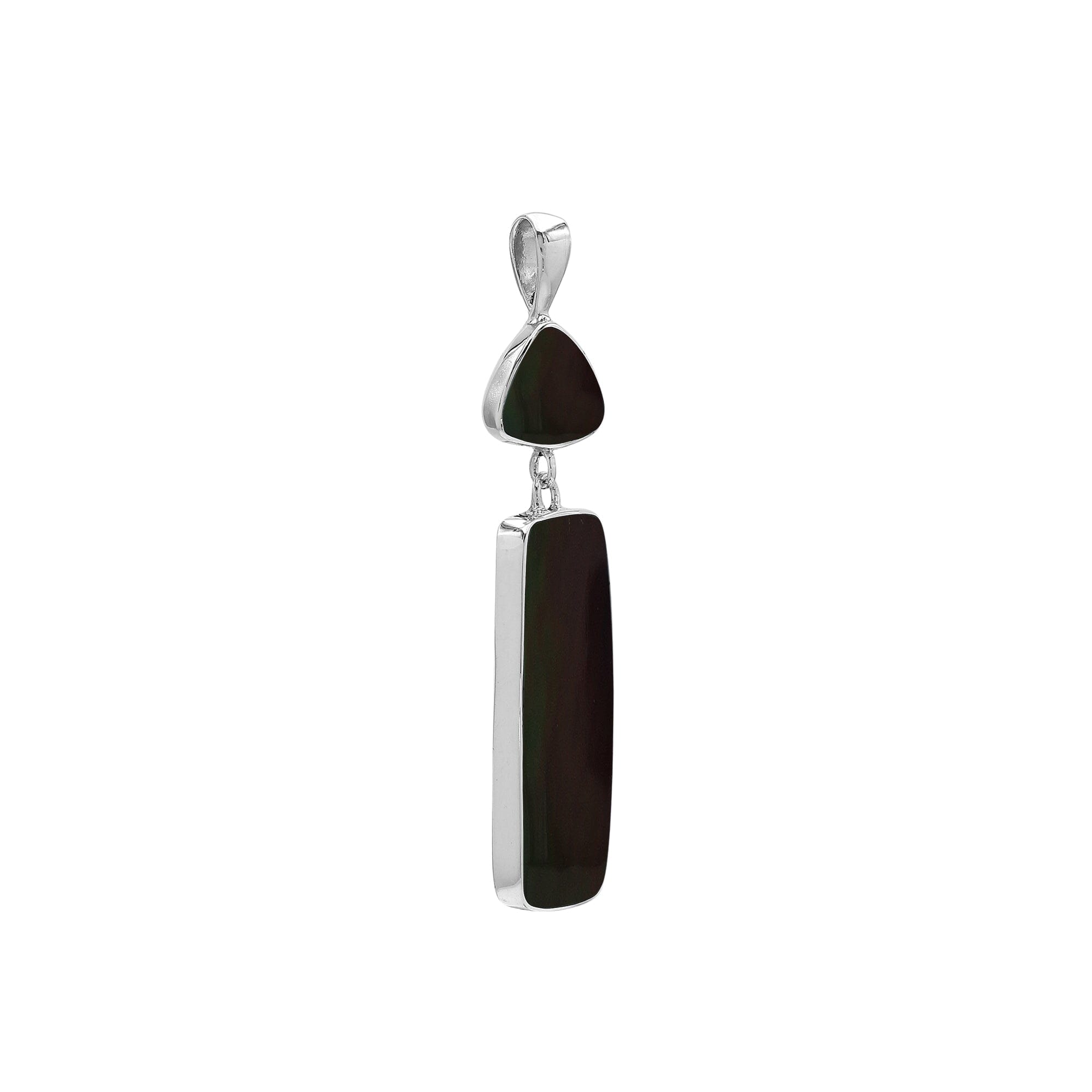 AP-6282-SHB Sterling Silver Pendant With Black Shell Jewelry Bali Designs Inc 