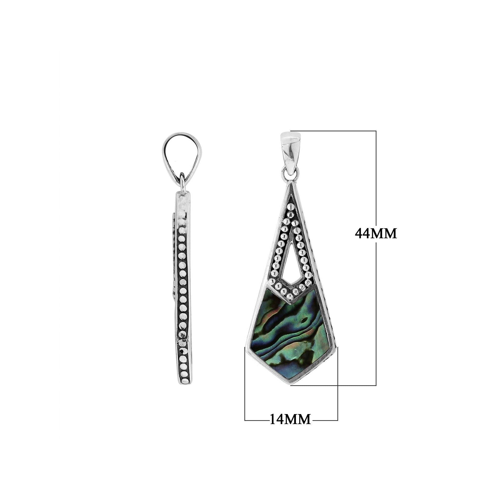 AP-6289-AB Sterling Silver Pendant With Abalone Shell Jewelry Bali Designs 